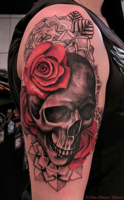 Qual o Significado da Tatuagem de Caveira com Rosas?